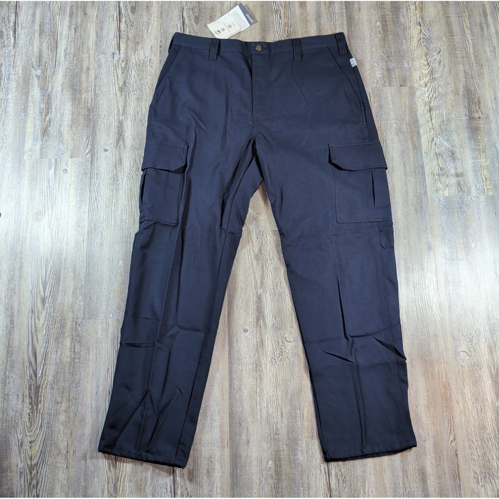 NWT Tyndale FR USA Workwear Cargo Pants Navy Blue Mens 38 X 32 Flame Resistant